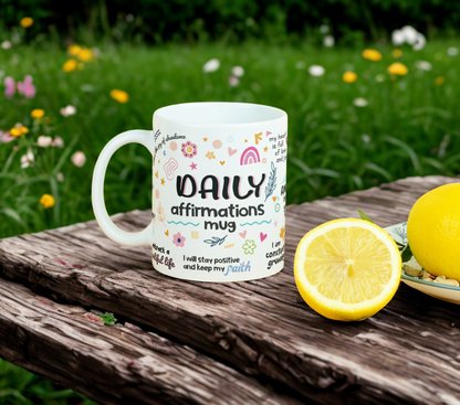 Daily Affirmations MUG SUBLIMATION PRINT