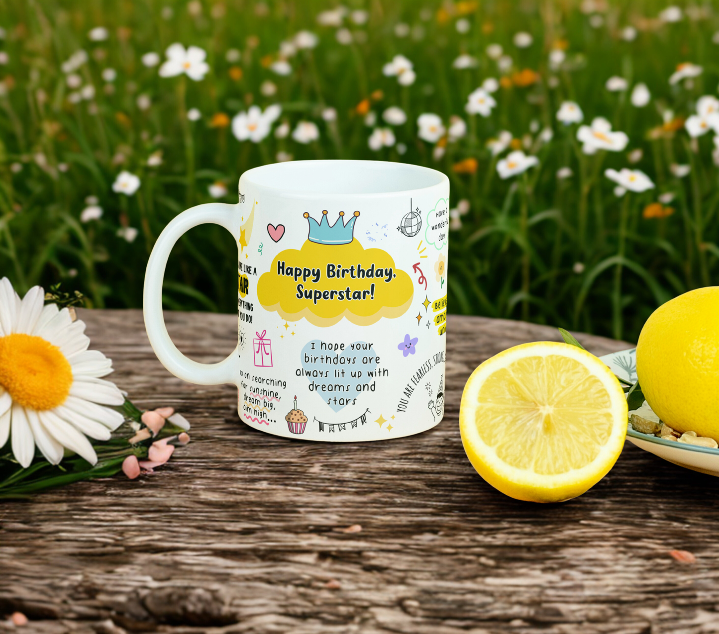 Happy Birthday Superstar MUG SUBLIMATION PRINT
