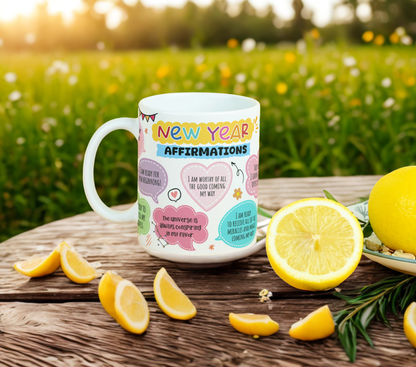 New Year Affirmations MUG SUBLIMATION PRINT