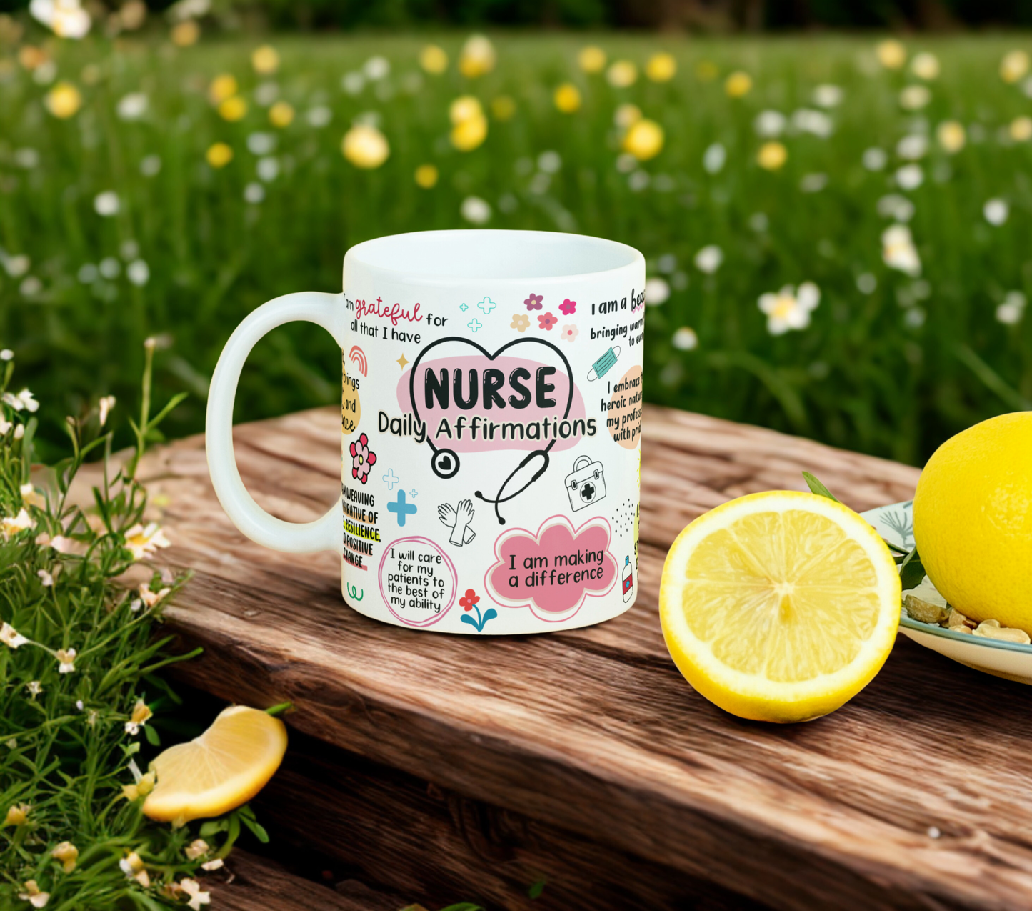 Nurse Daily Affirmations MUG SUBLIMATION PRINT