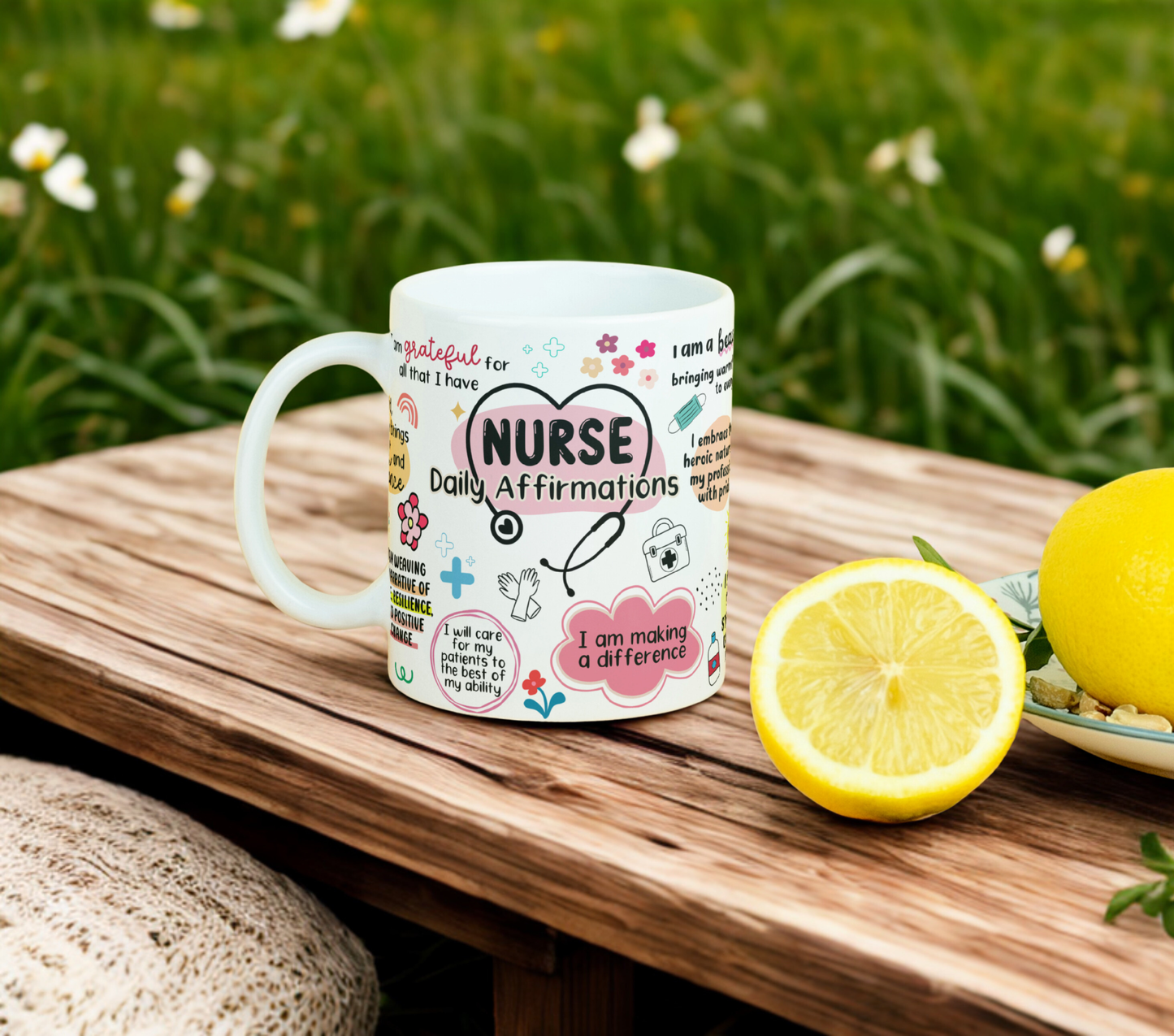 Nurse Daily Affirmations MUG SUBLIMATION PRINT