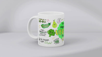 The Happy Vegan Mug 11oz MUG SUBLIMATION PRINT