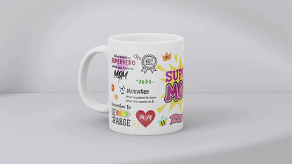Super Mom 11oz MUG SUBLIMATION PRINT