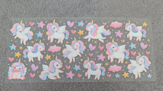 16oz straight UVDTF - unicorn