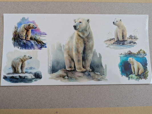 16oz straight UVDTF - polar bear