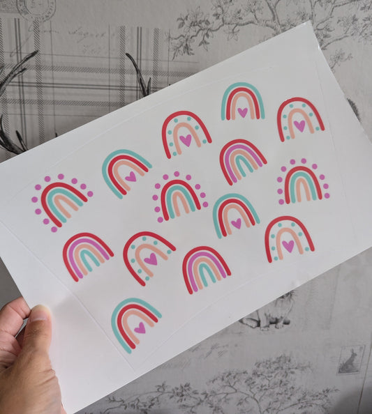 24oz Curved UVDTF - Rainbows