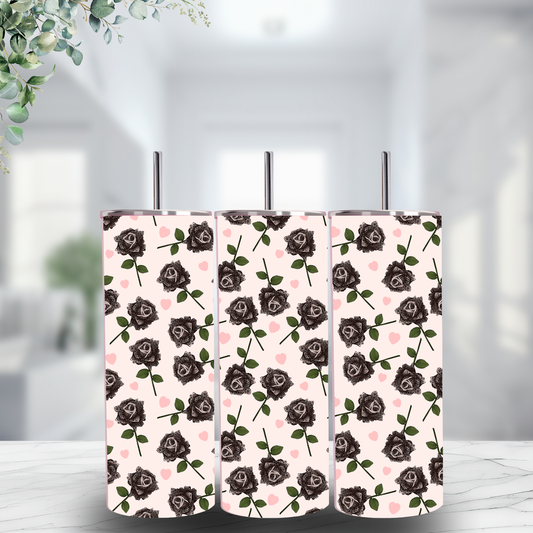 20oz Ready-to-sell Tumbler - cream/pink background