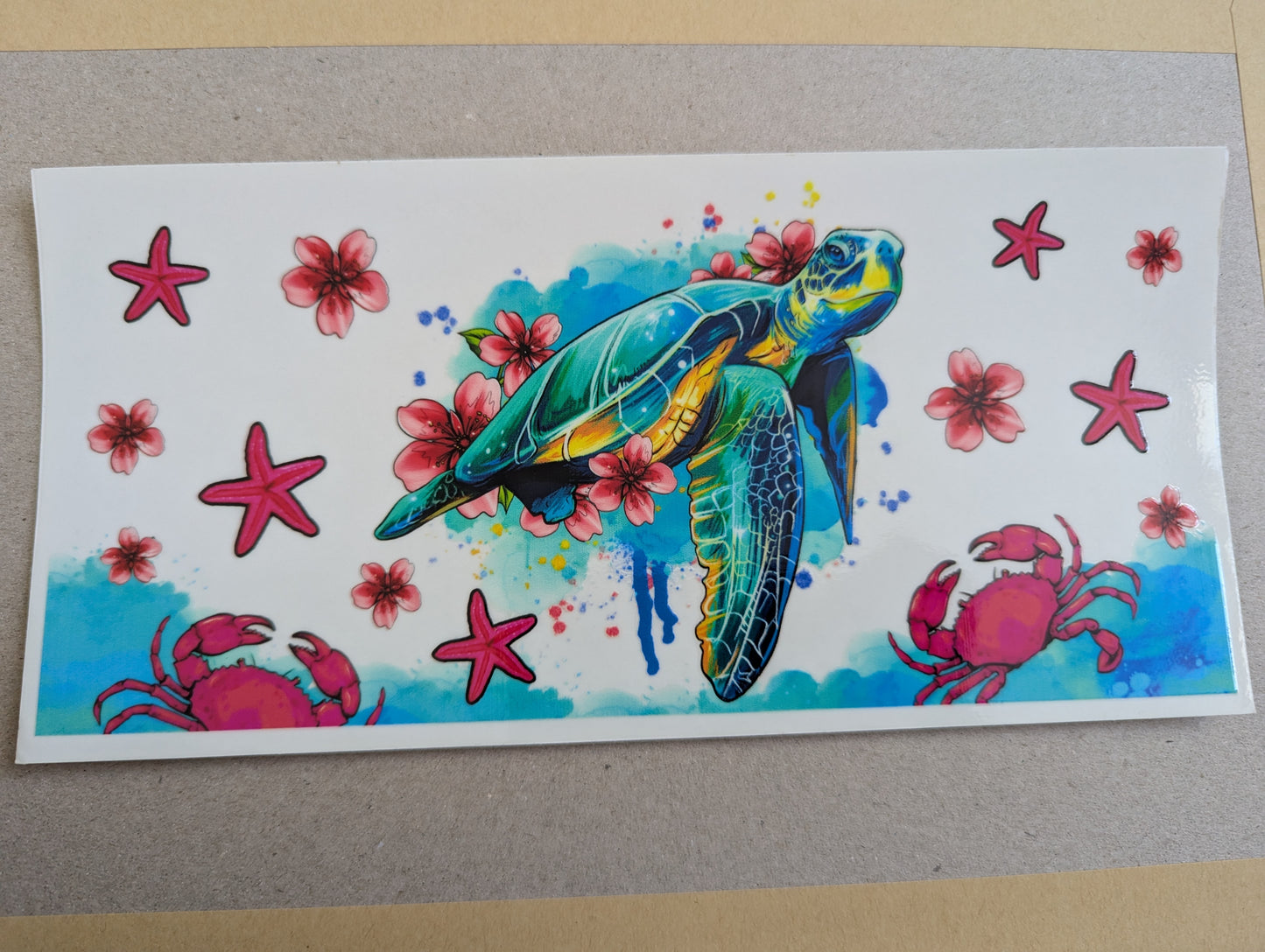 16oz straight UVDTF - turtle