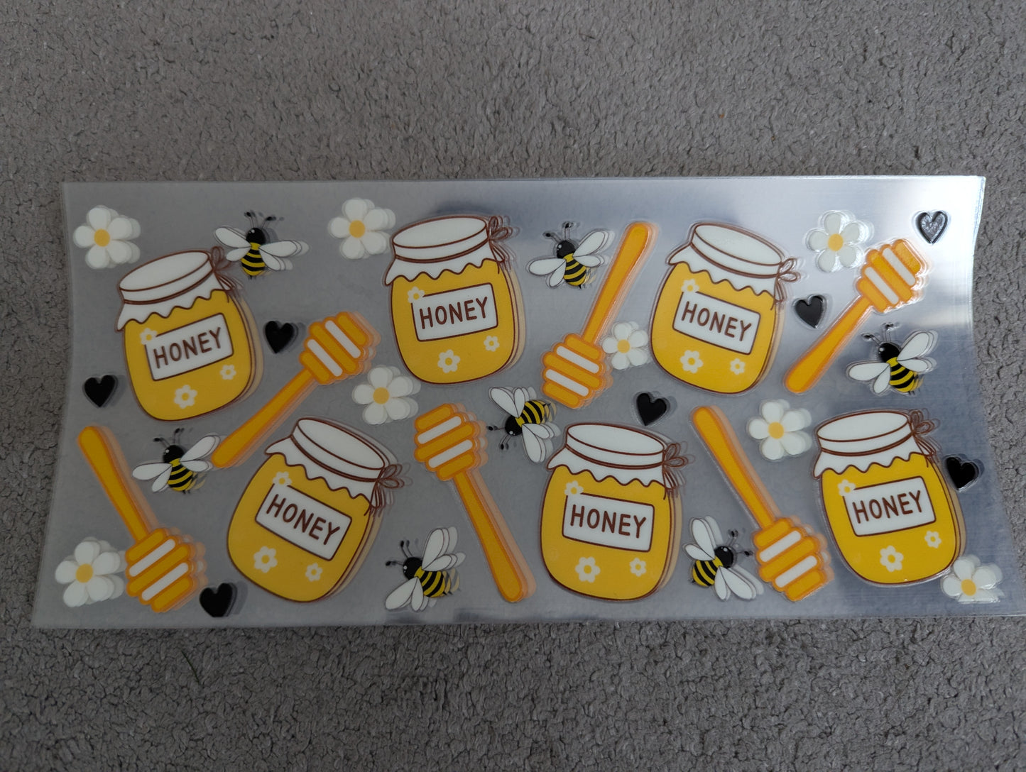 16oz straight UVDTF - bees + honey