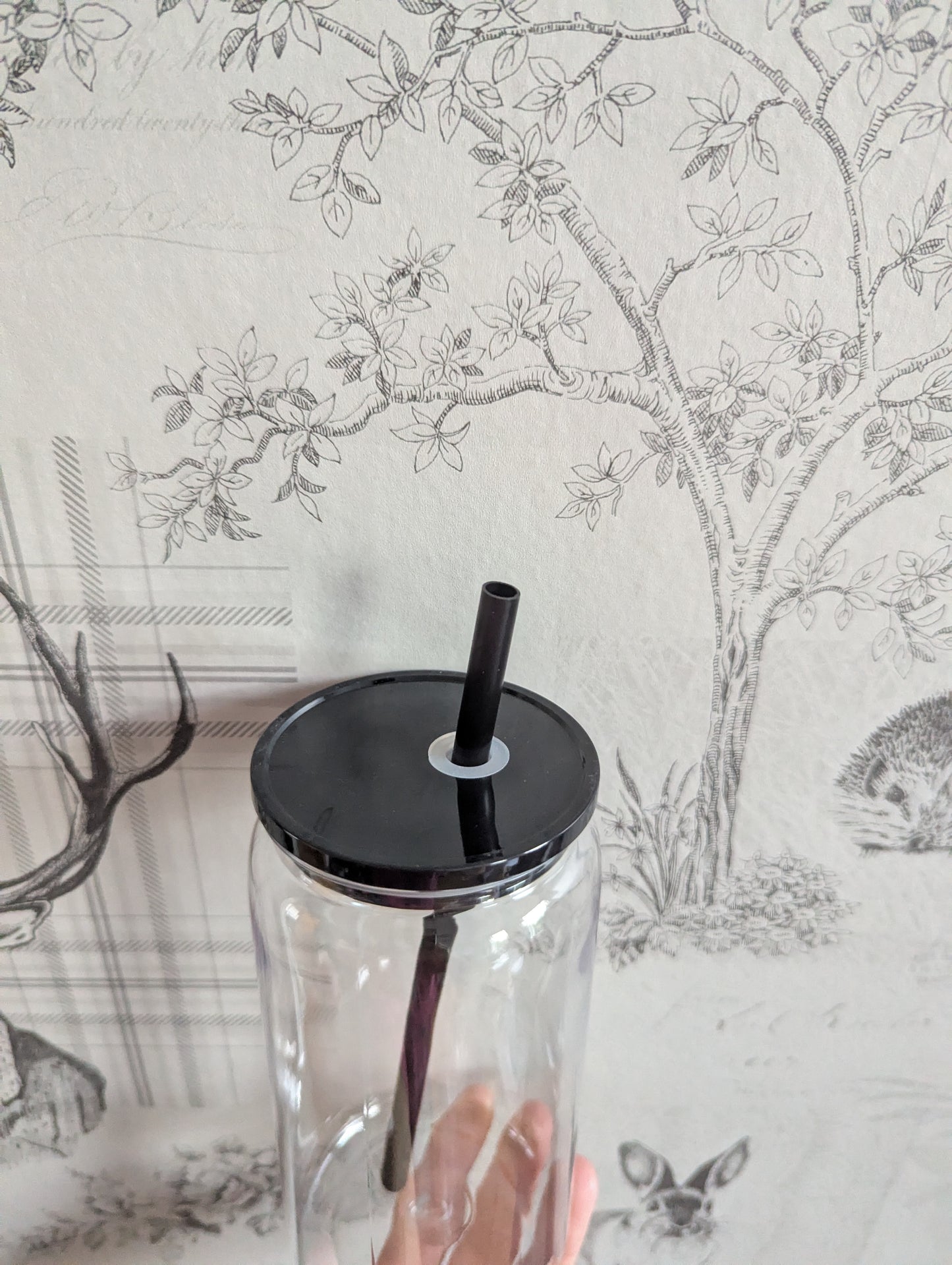 16oz Clear Black Plastic Libbey Can Cups