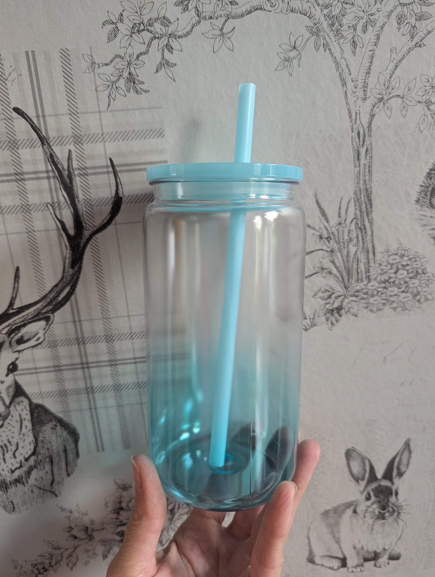 16oz Ombre BLUE Libbey Can Cups