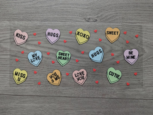 16oz straight UVDTF - hearts