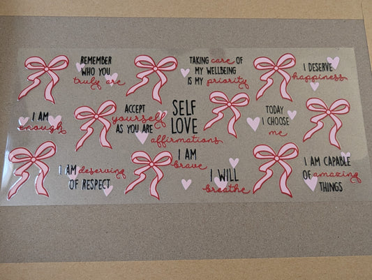 16oz straight UVDTF - Affirmations