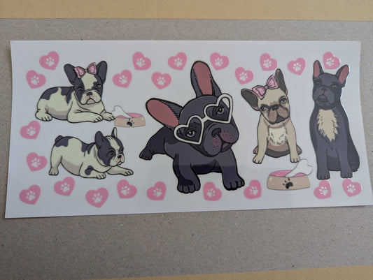 16oz straight UVDTF - dogs