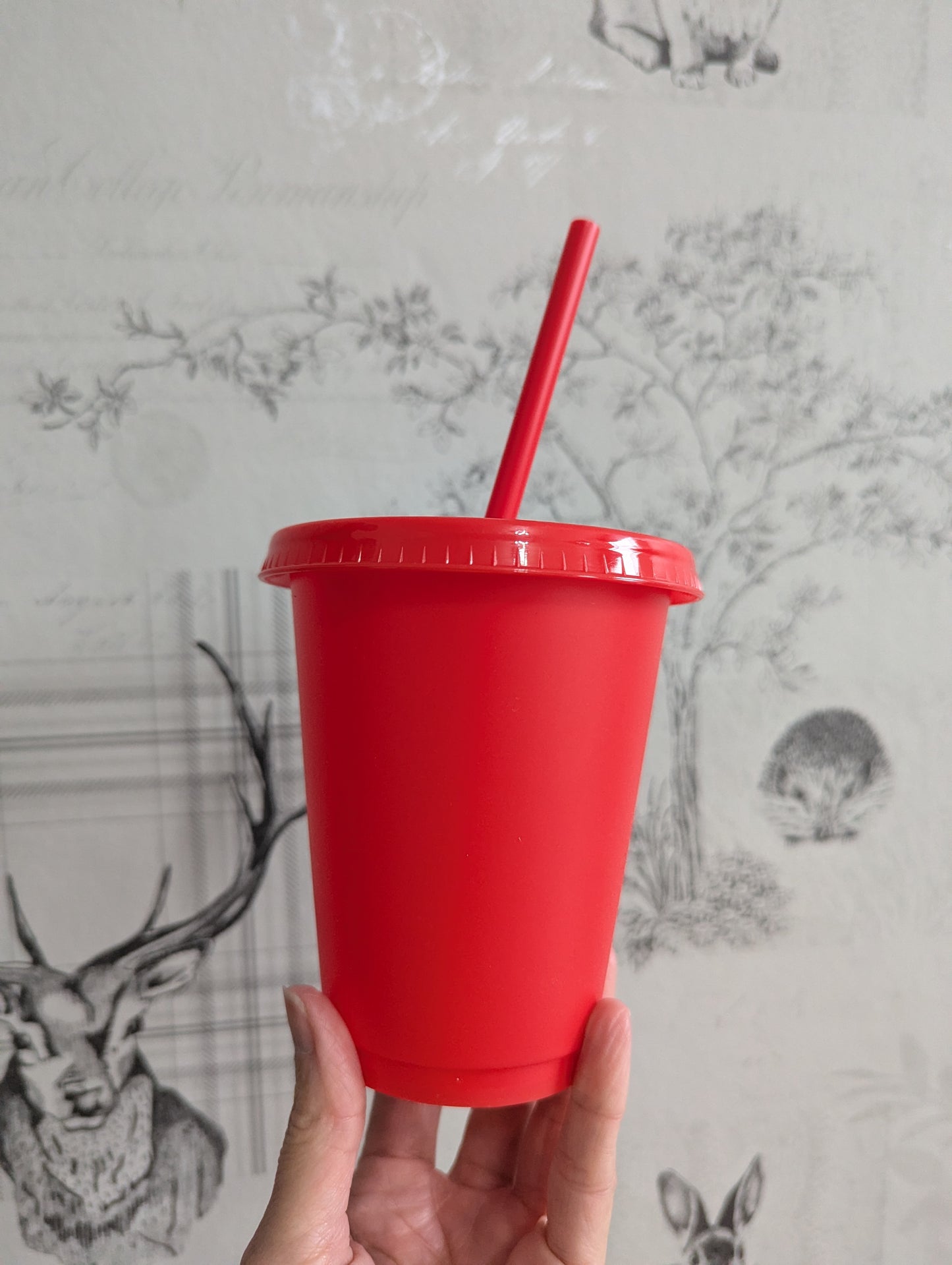 16oz Red Cold cup