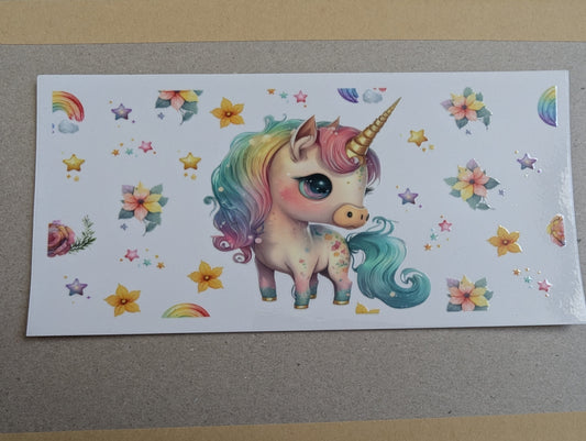 16oz straight UVDTF - unicorn