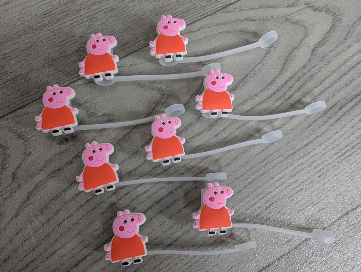 1 x Straw Topper - pig