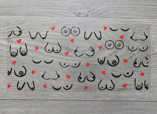 16oz straight UVDTF - boobies