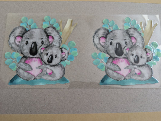 16oz straight UVDTF - koala