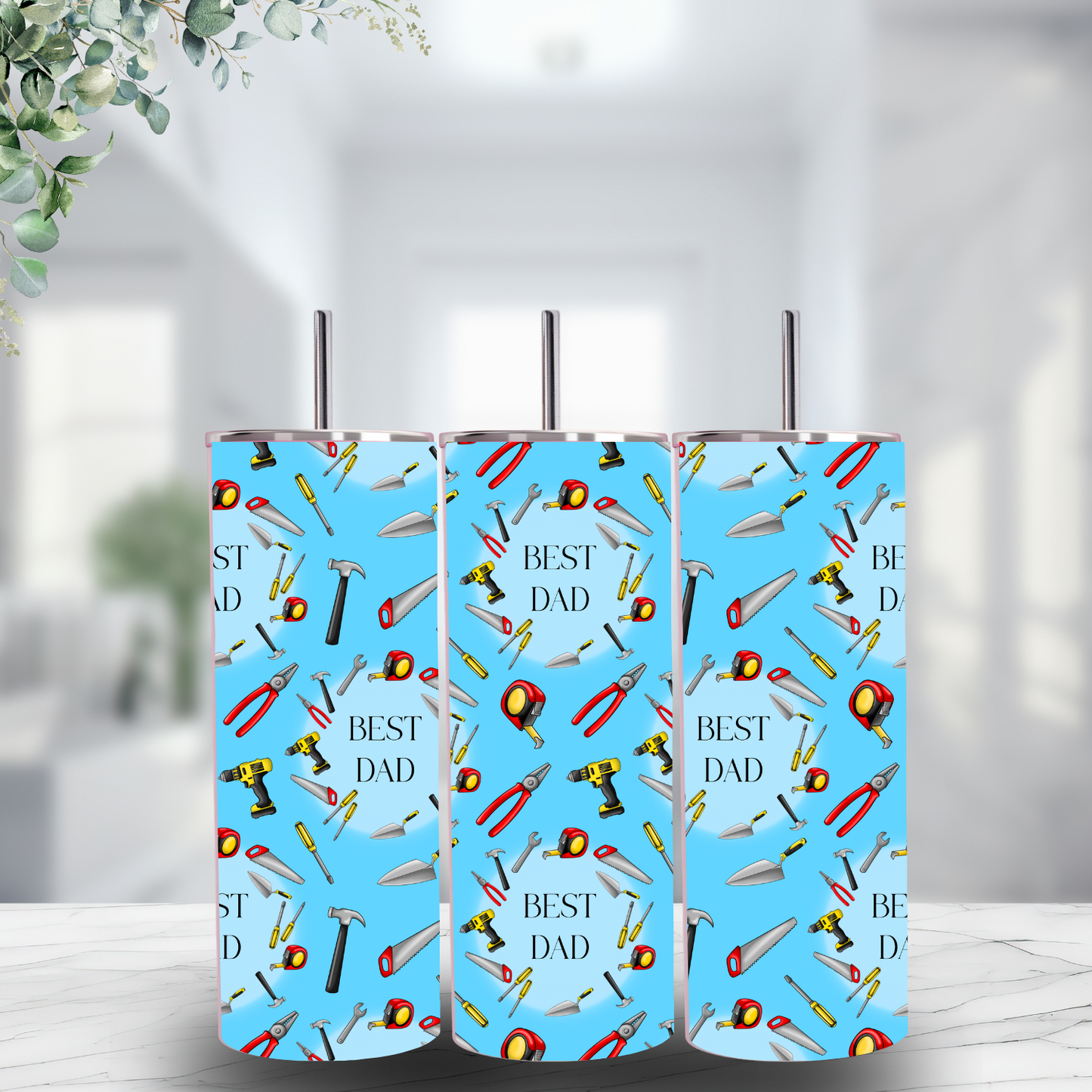 20oz Ready-to-sell Tumbler - bright blue background