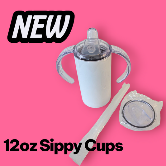12oz SUBLIMATION SIPPY CUPS