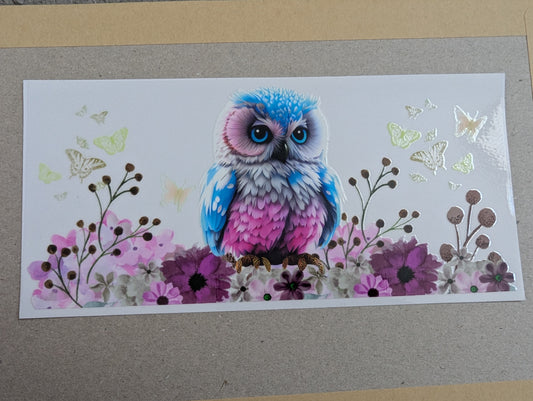 16oz straight UVDTF - owls