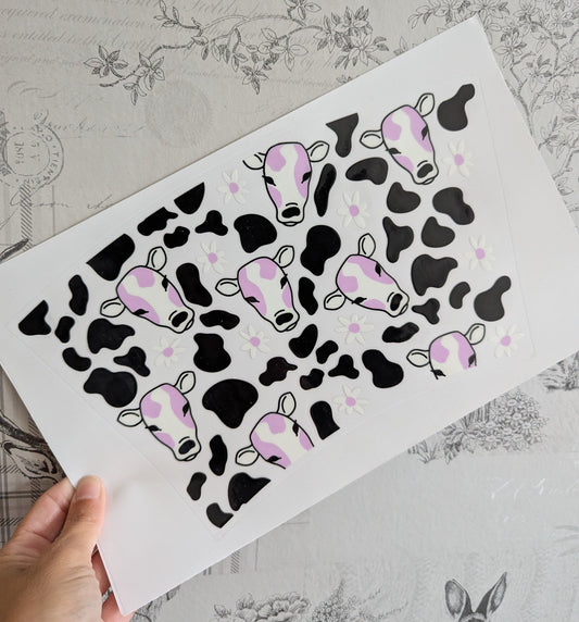 24oz Curved UVDTF - Cows