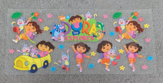 16oz straight UVDTF - dora