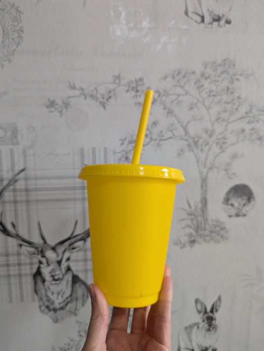 16oz Yellow Cold cup