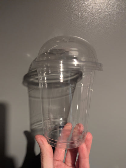 Pack of 10 x 12oz plastic dome treat cups