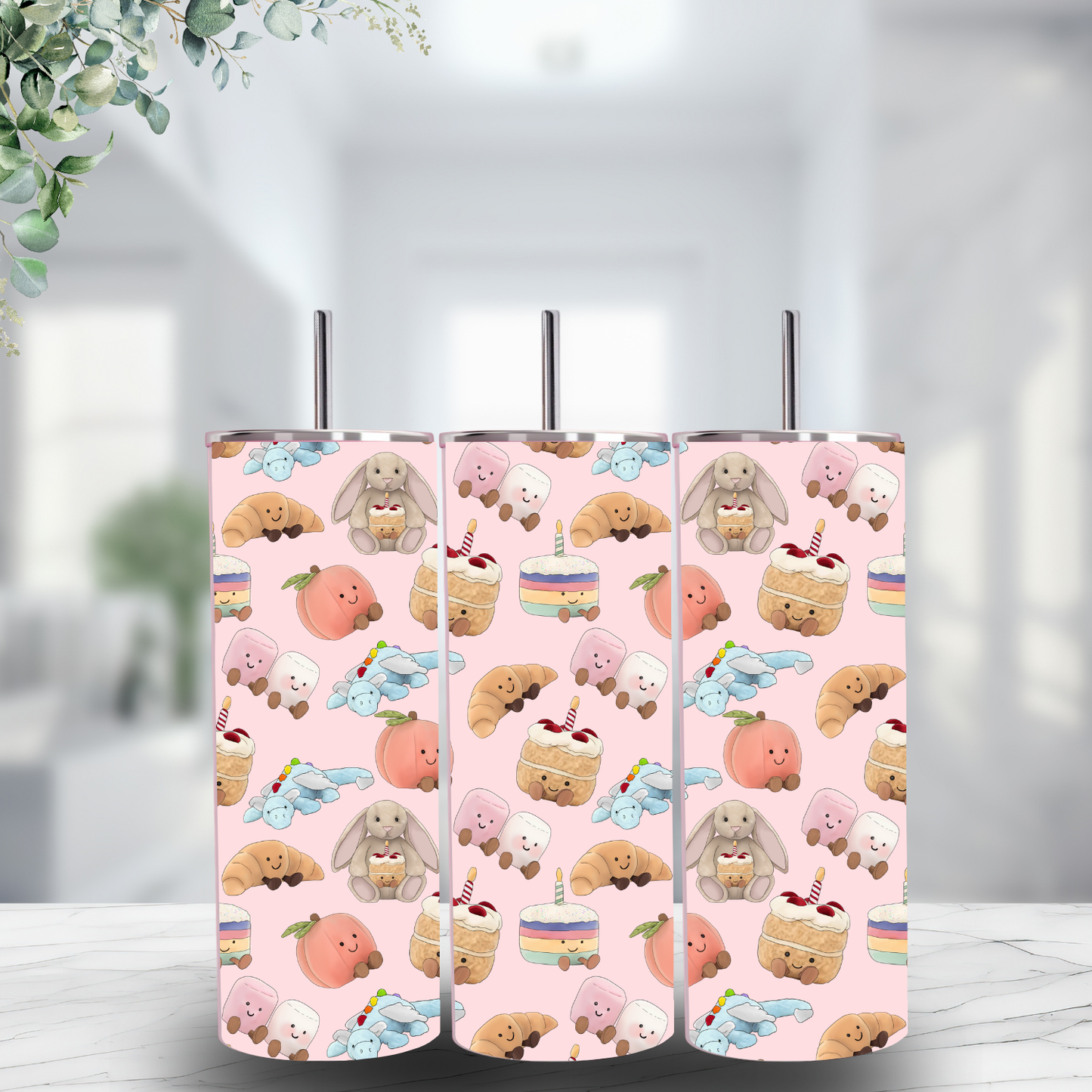 20oz Ready-to-sell Tumbler - pink background