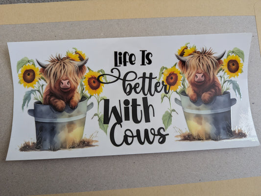 16oz straight UVDTF - cows