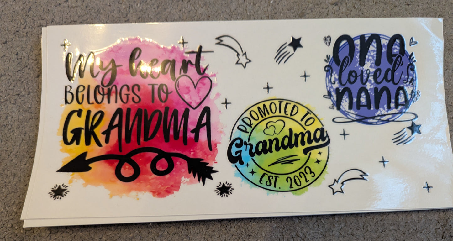 16oz straight UVDTF - grandma