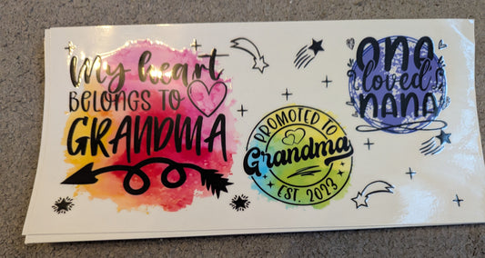 16oz straight UVDTF - grandma