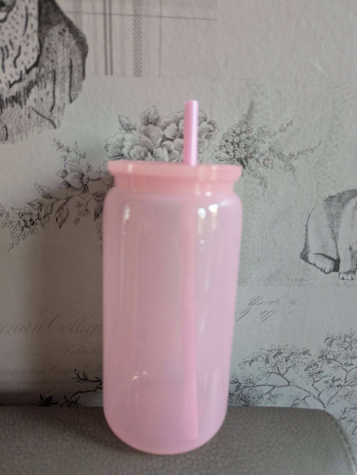 16oz FULL JELLY PINK Plastic Libbey Can Cups
