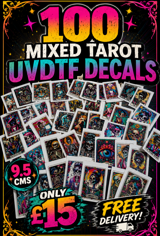 100 x Tarot decal UVDTF