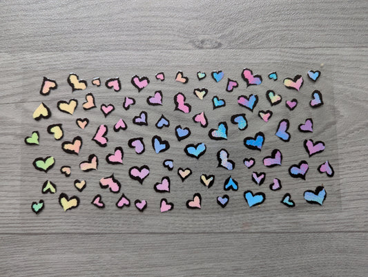 16oz straight UVDTF - hearts