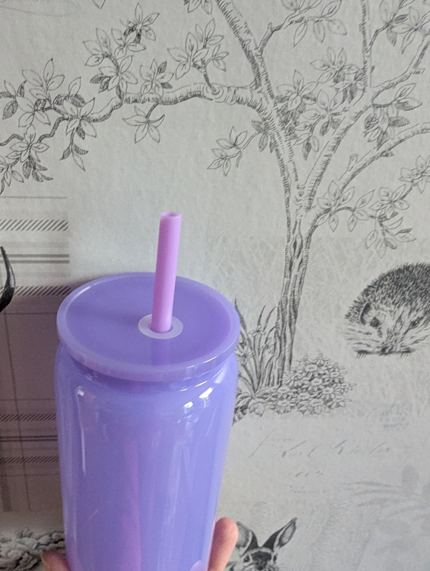 16oz FULL JELLY PURPLE Plastic Libbey Can Cups