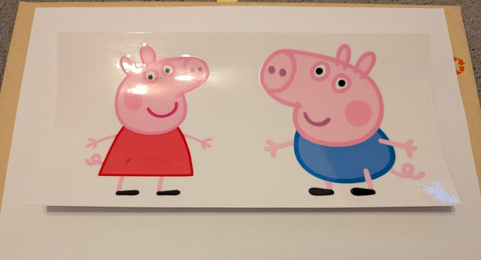 16oz straight UVDTF - Pig
