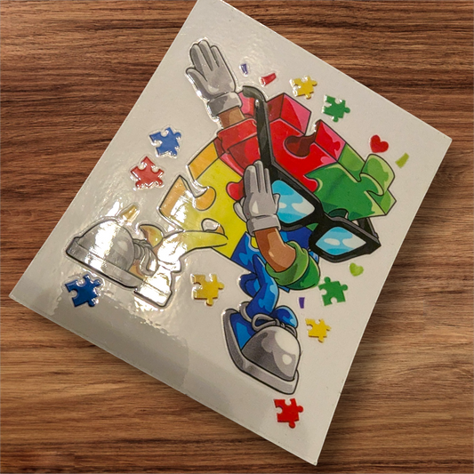 UVDTF Decal - autism awareness