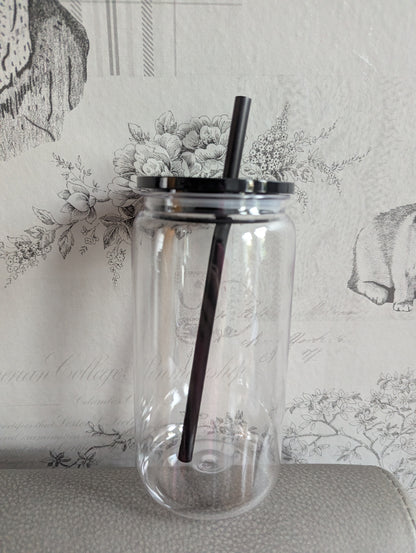 16oz Clear Black Plastic Libbey Can Cups