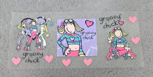 16oz straight UVDTF - groovy chick