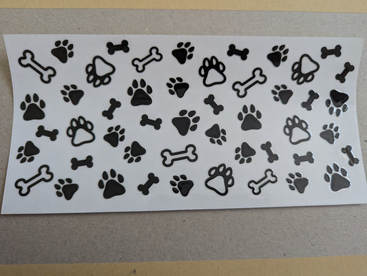 16oz straight UVDTF - dogs