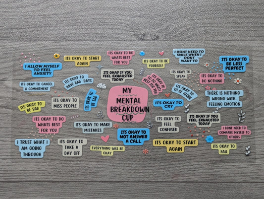 16oz straight UVDTF - affirmation