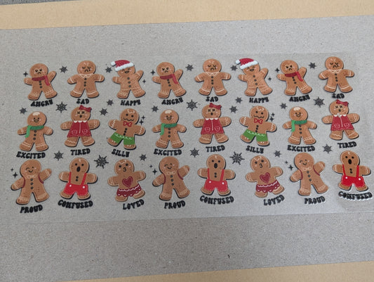 16oz straight UVDTF - gingerbread