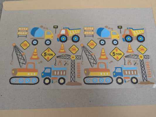 16oz straight UVDTF - construction, cars