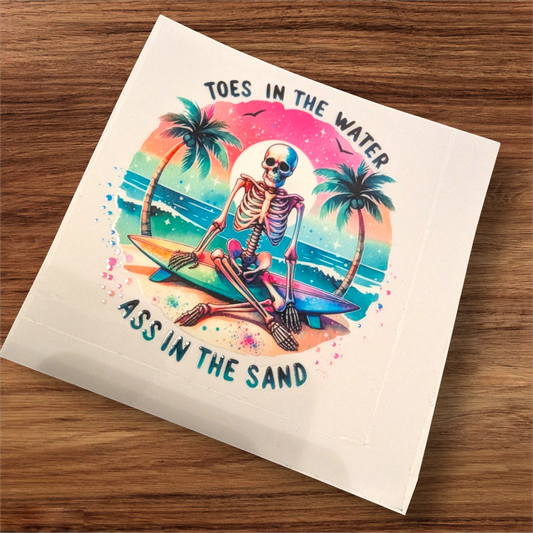 UVDTF Decal - toes in the water
