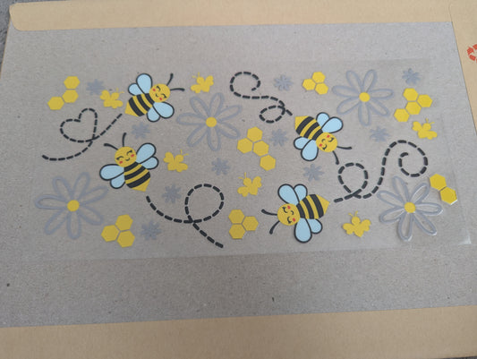 16oz straight UVDTF - bees