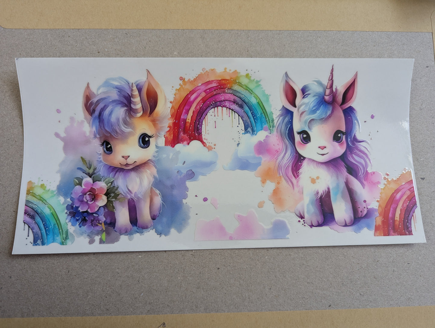 16oz straight UVDTF - unicorn