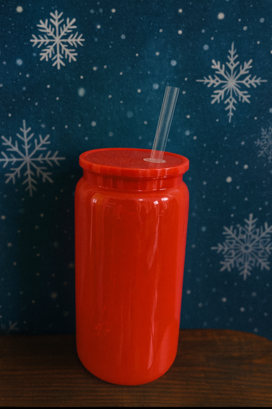 16oz NEON RED Plastic Libbey Can Cups